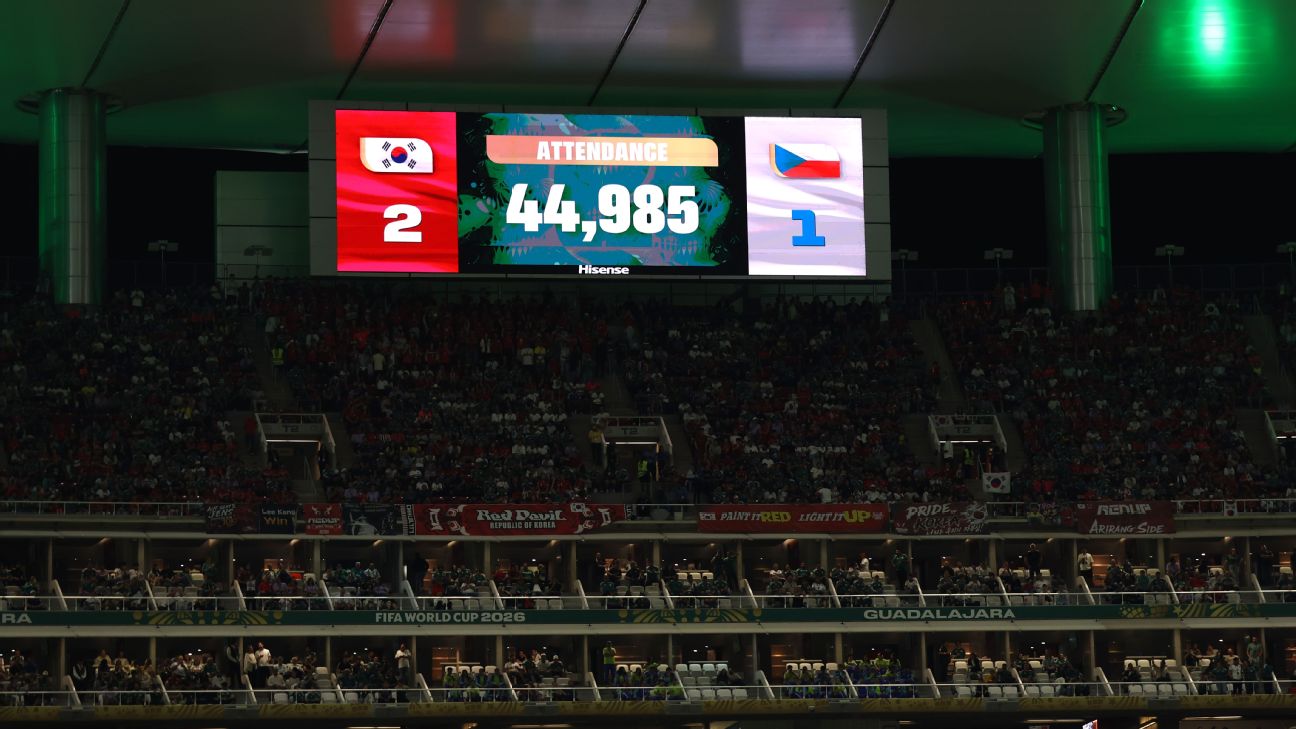 FIFA为韩国vs捷克世界杯4.4万上座人数辩护 官方：数据基于门票扫描非座位目测